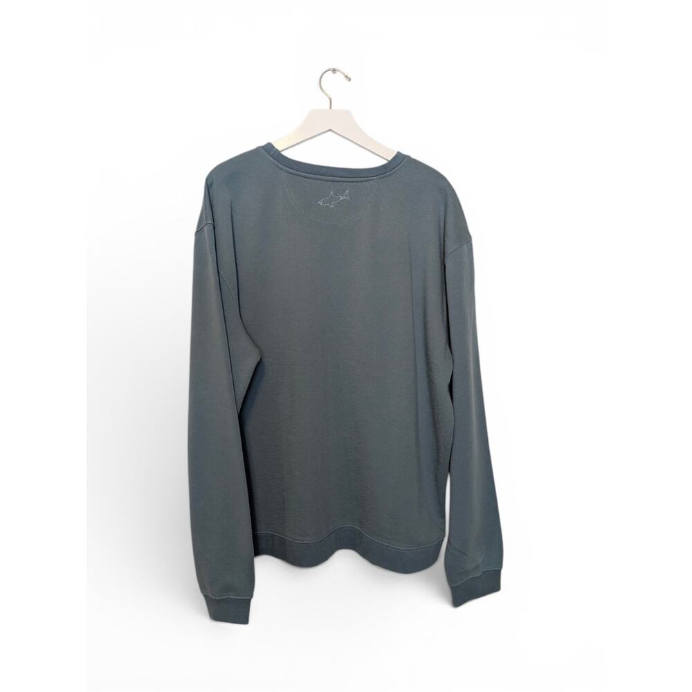 SHARK TEE "The Perfect Sweatshirt" Crew Neck Boxy Fit Dusty Green - 2XL - Picture 3 of 6